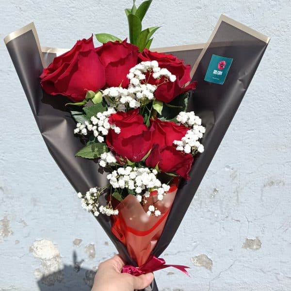 Ramo 5 rosas miniatura 3