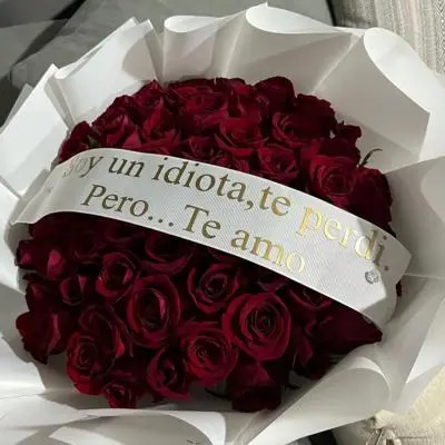 Buchon con cinta dedicatoria