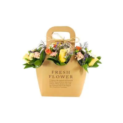 Colores de Frida Amarillo Flower Bag