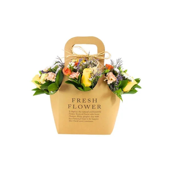 Colores de Frida Amarillo Flower Bag