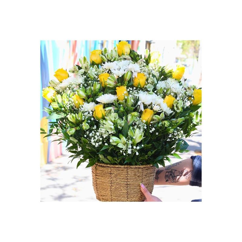 Pésame Amarillo - Arreglo floral de condolencias - Imagen 1