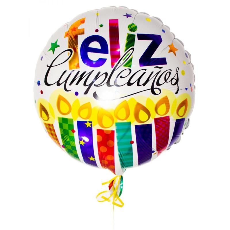 Globo Feliz Cumpleaños Velitas 35 cm - Imagen 1