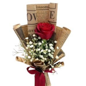 Rosa Roja Decorada - Imagen 1