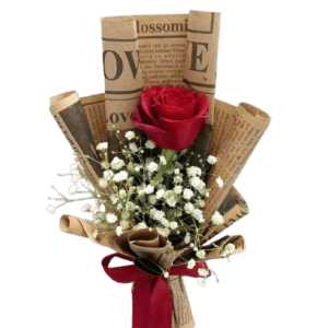 Rosa Roja Decorada - Imagen 1