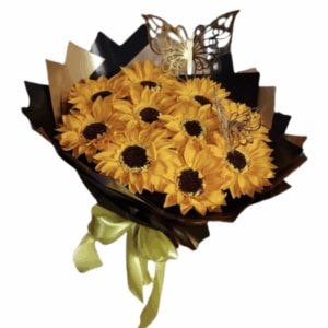 Bouquet de 10 Girasoles Eternos - Imagen 1