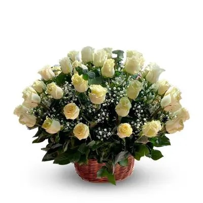 Canasta de 36 Rosas para Condolencias