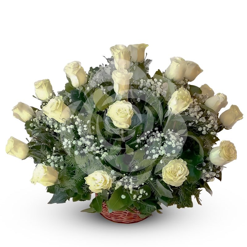 Canasta 15 rosas - Imagen 1