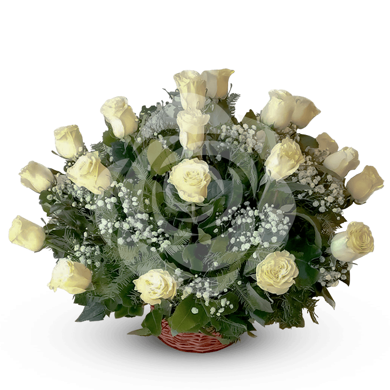 Canasta 15 rosas - Imagen 1