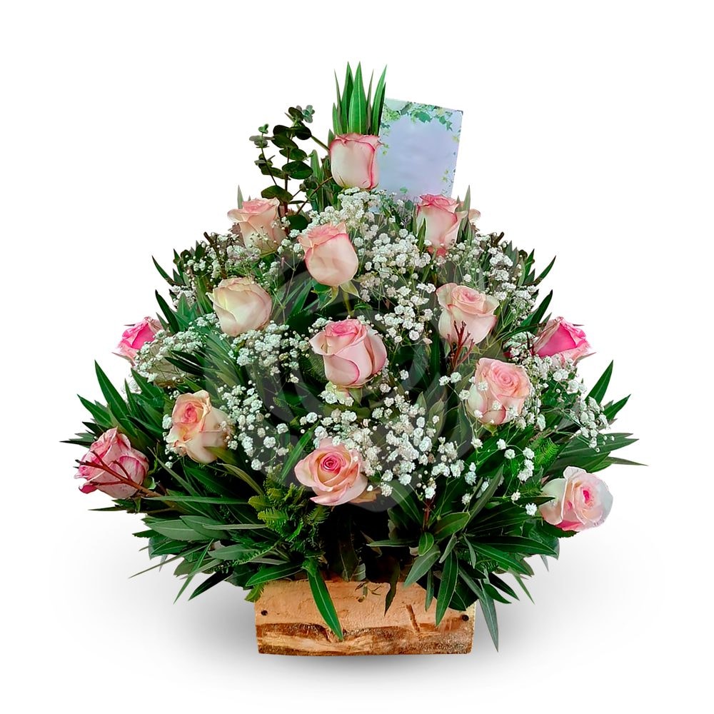 Pie 15 Rosas rosadas - Imagen 1