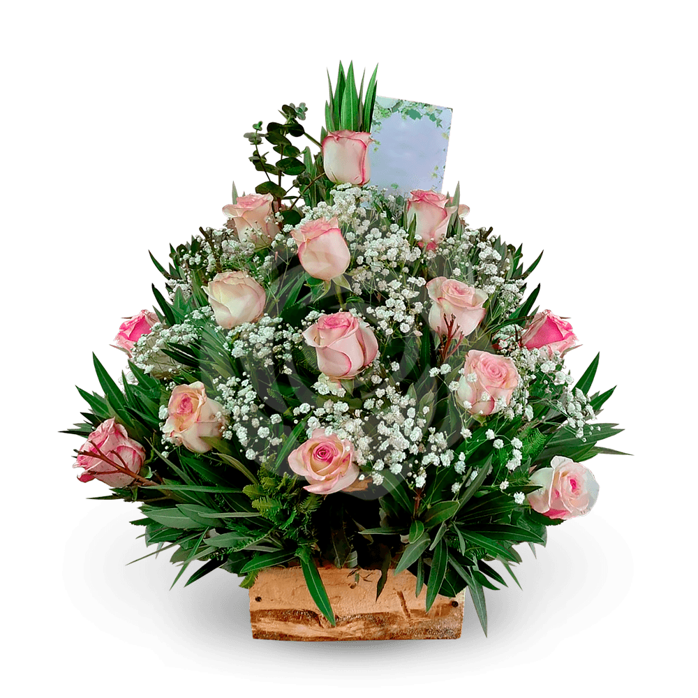 Pie 15 Rosas rosadas - Imagen 1