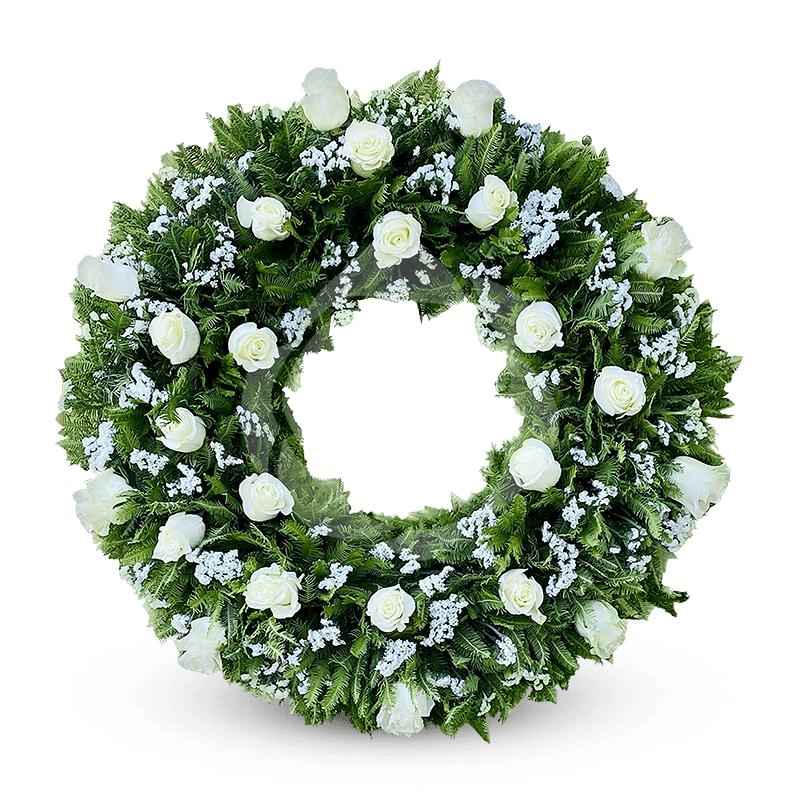 Corona con 25 rosas y atril - Imagen 1