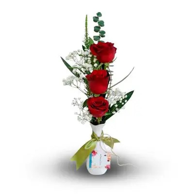 Solitario 3 rosas rojas