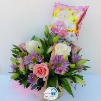CANASTILLO MIX MAS GLOBO - Imagen 1