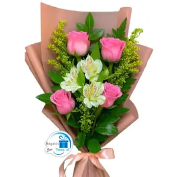RAMO DE ROSAS Y ASTROMELIAS