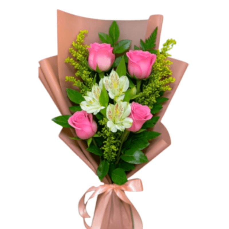 RAMO DE ROSAS Y ASTROMELIAS - Imagen 1