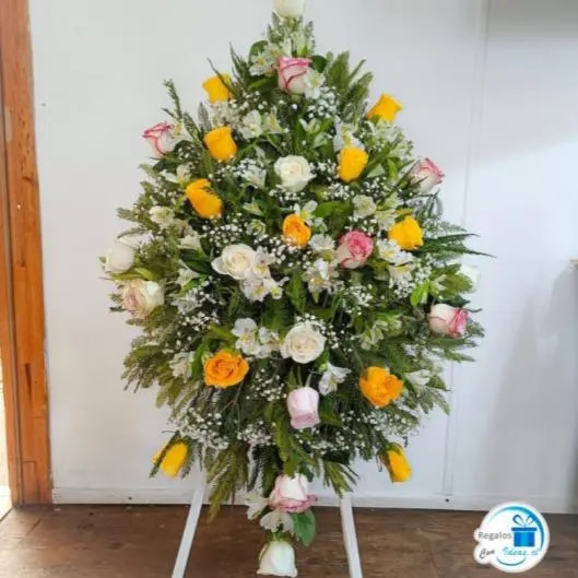 CORONA MIX DE 25 ROSAS