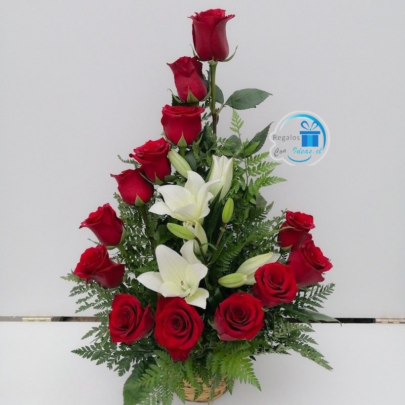 CARACOLA DE ROSAS Y LILIUM - CONFIGURABLE POR COLOR - Imagen 1