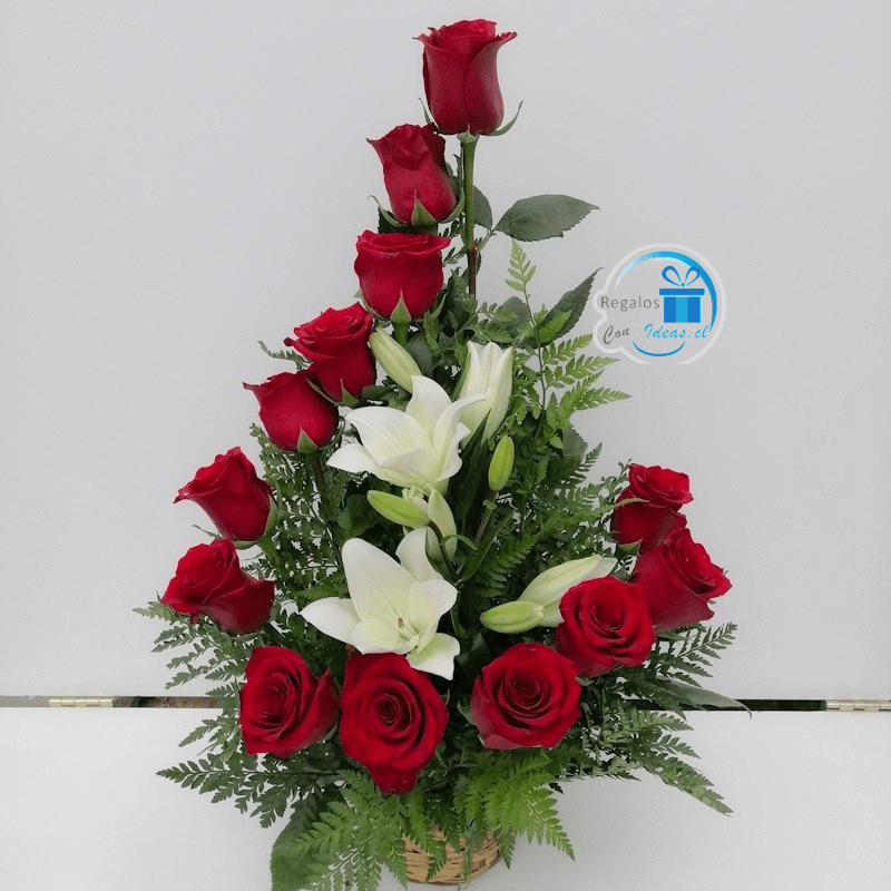 CARACOLA DE ROSAS Y LILIUM - CONFIGURABLE POR COLOR - Imagen 1