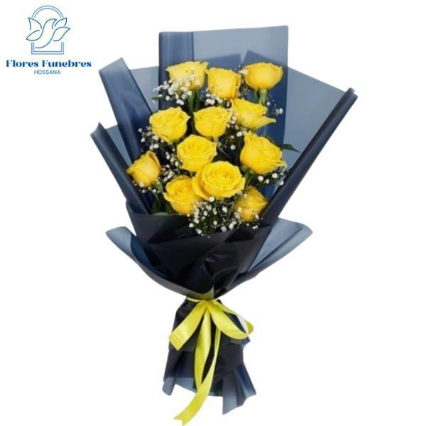 Elegante ramo 12 rosas - Imagen 1