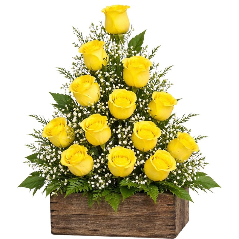 Base con 12 rosas - Imagen 1