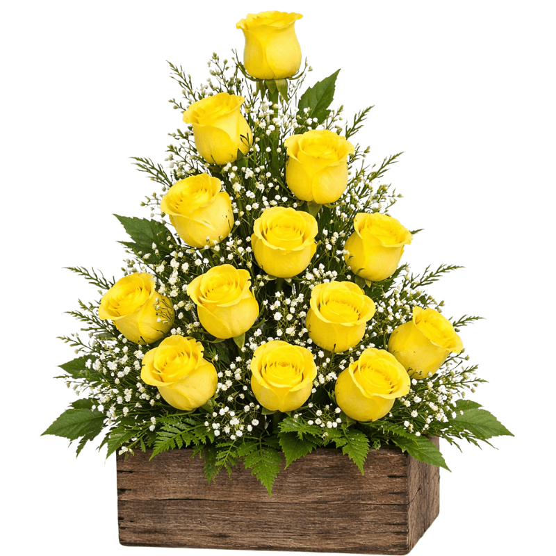 Base con 12 rosas - Imagen 1