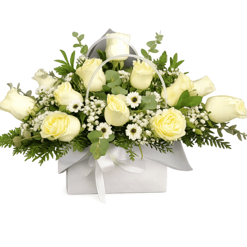 Cartera floral de 12 rosas - Imagen 1