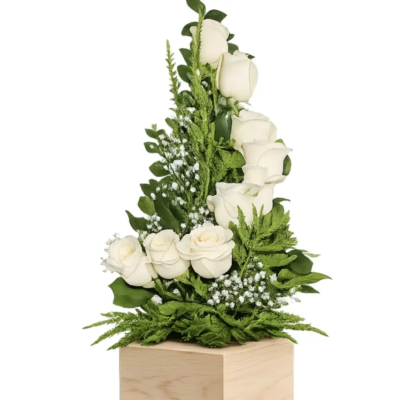 Arreglo 9 rosas en espiral
