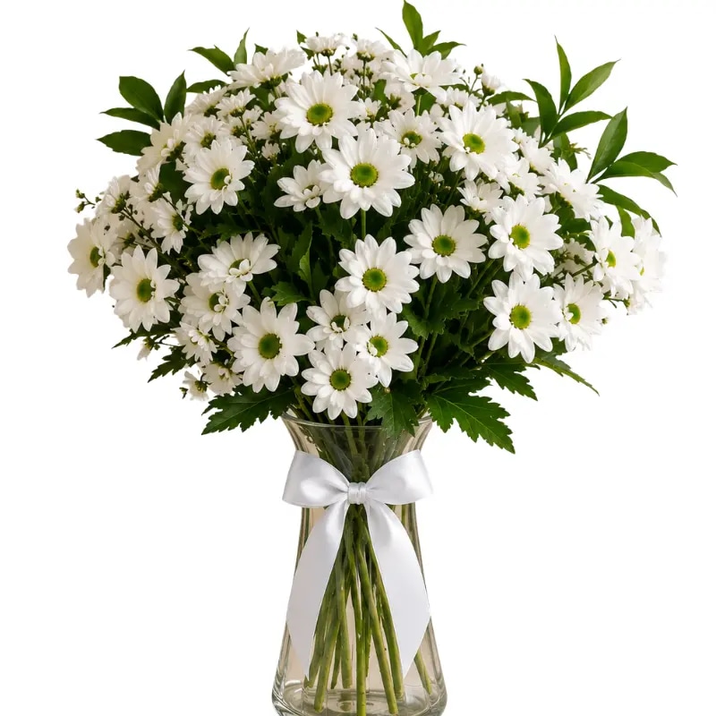 Florero de margaritas