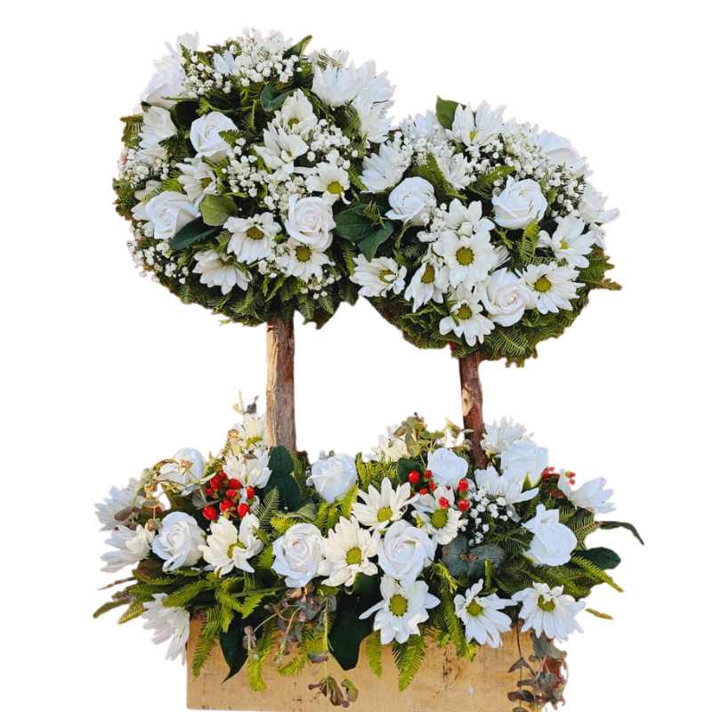 Doble arbol con rosas de jabon - Imagen 1