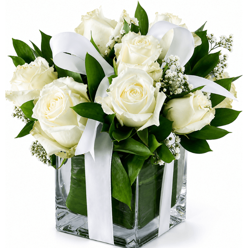 Cubo regalo 10 rosas - Imagen 1