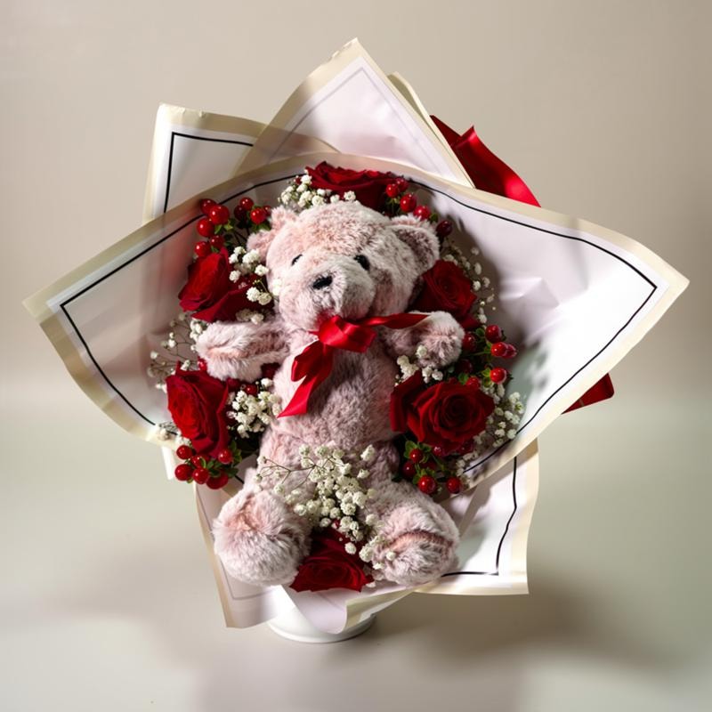 🐻❄️💐 Bouquet Dulce Abrazo 💖✨ - Imagen 1