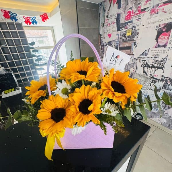 Cartera de 5 girasoles