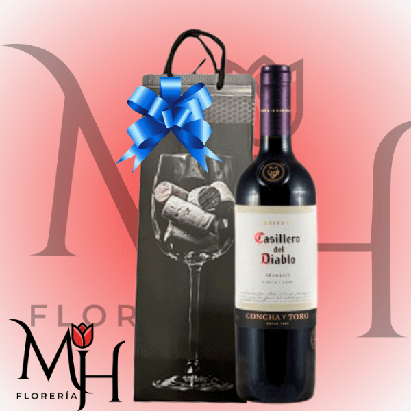 vino casillero del diablo 750ml y bolsa de regalo - Imagen 1