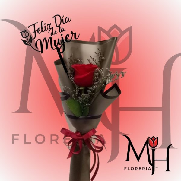 Rosa arreglada con topper - Imagen 1