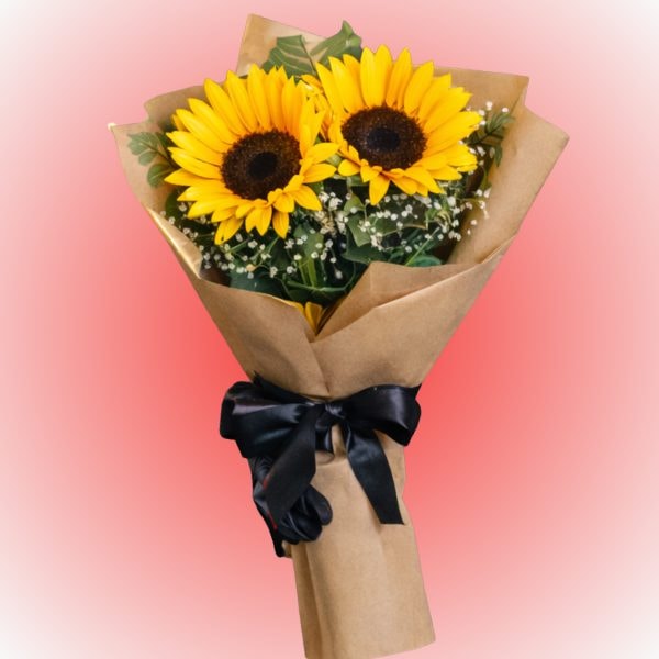 Ramo 2 girasoles tus flores amarilla - Imagen 1