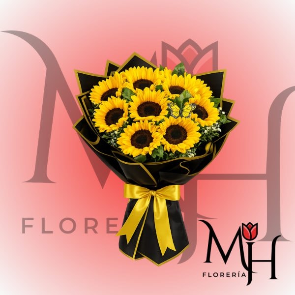 Ramo Buchon de 10 Girasoles - Imagen 1