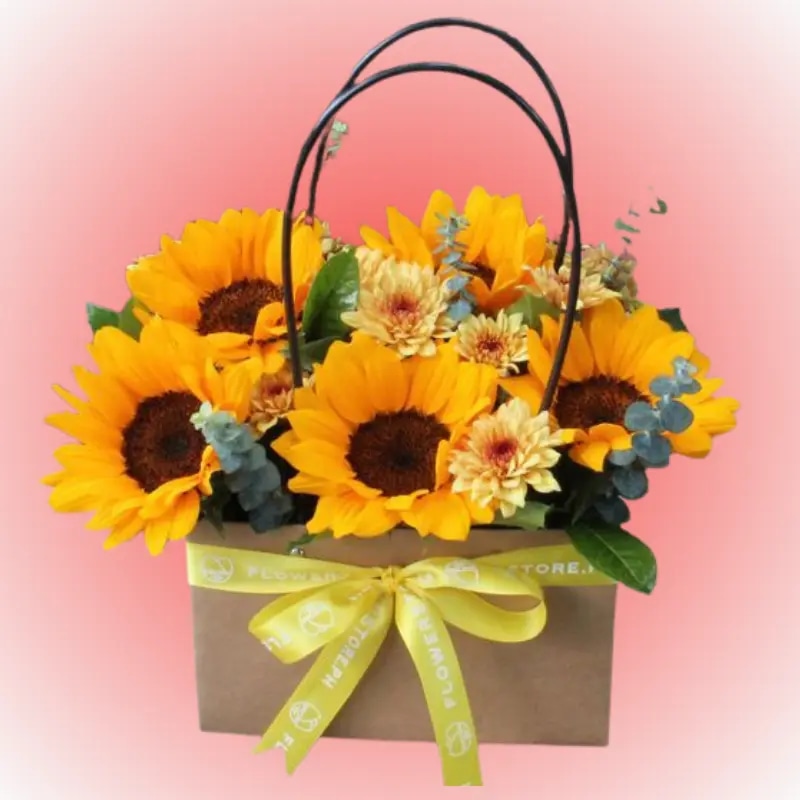 Cartera de 5 girasoles