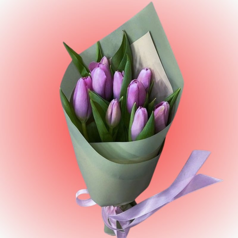 Ramo de 10 tulipanes - Imagen 1