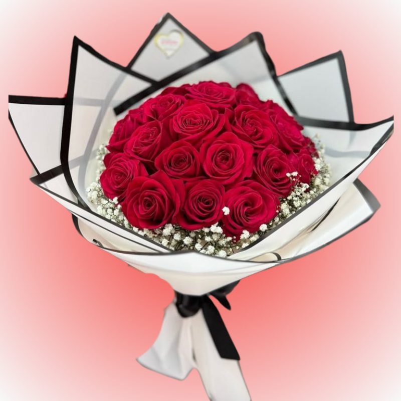 Ramo de 25 rosas tipo bouquet - Imagen 1