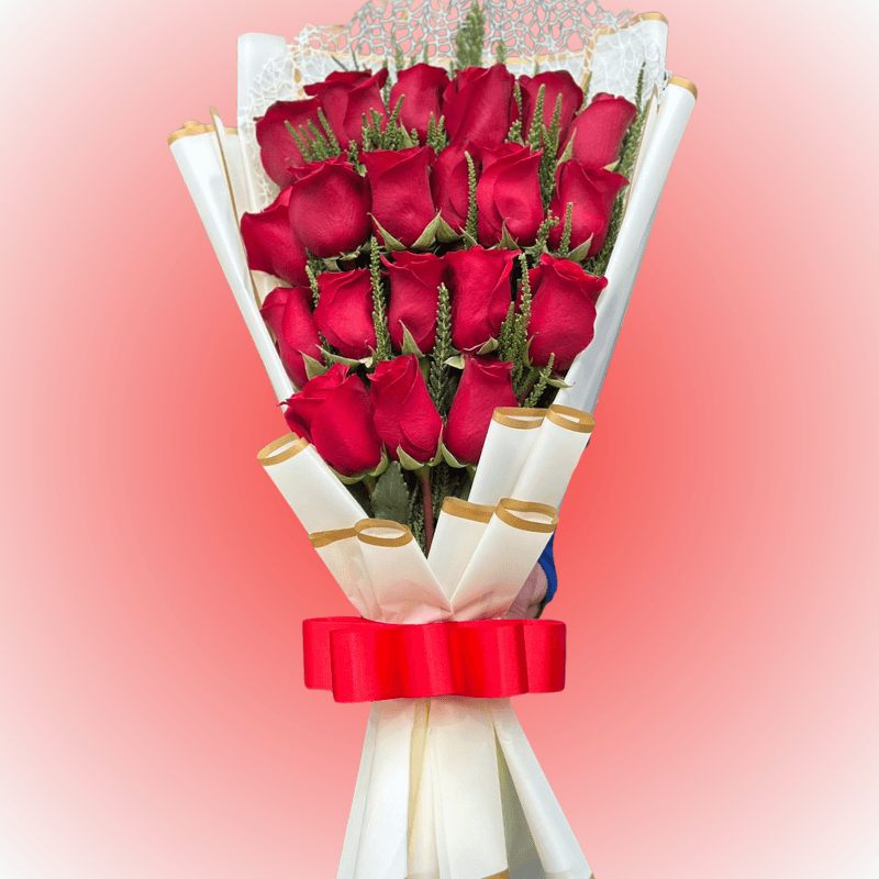 Sorprendente ramo 20 rosas rojas - Imagen 1
