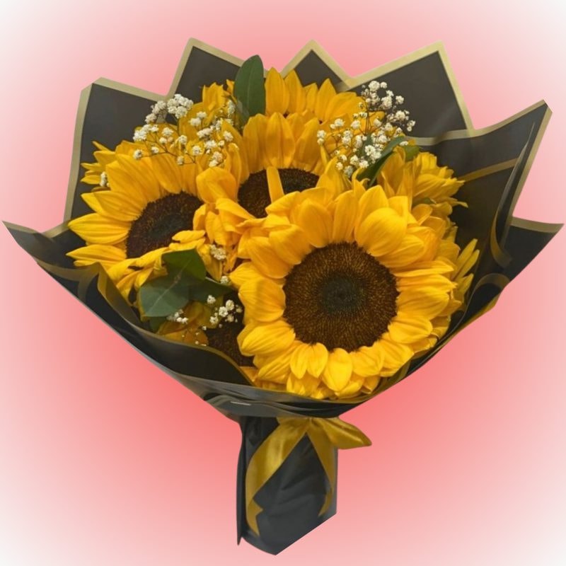 Ramo bouquet de 6 girasoles - Imagen 1