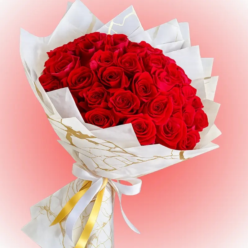 Ramo de 36 Rosas importadas y linda envoltura