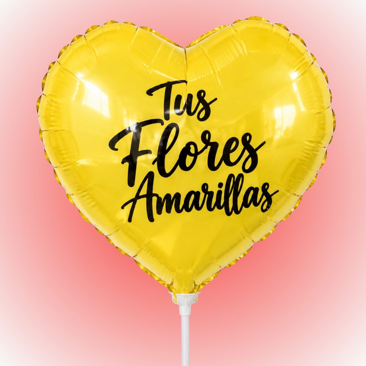 Globo metalizado con aire, tus flores amarillas - Imagen 1