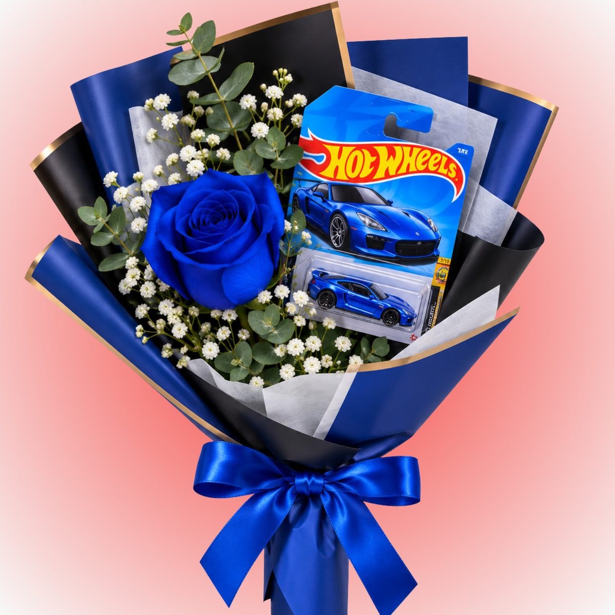 Ramo 1 rosa azul y 1 Hot Wheels - Imagen 1