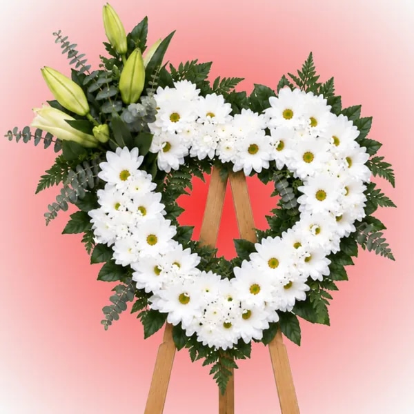 Corona corazon triste partida y atril