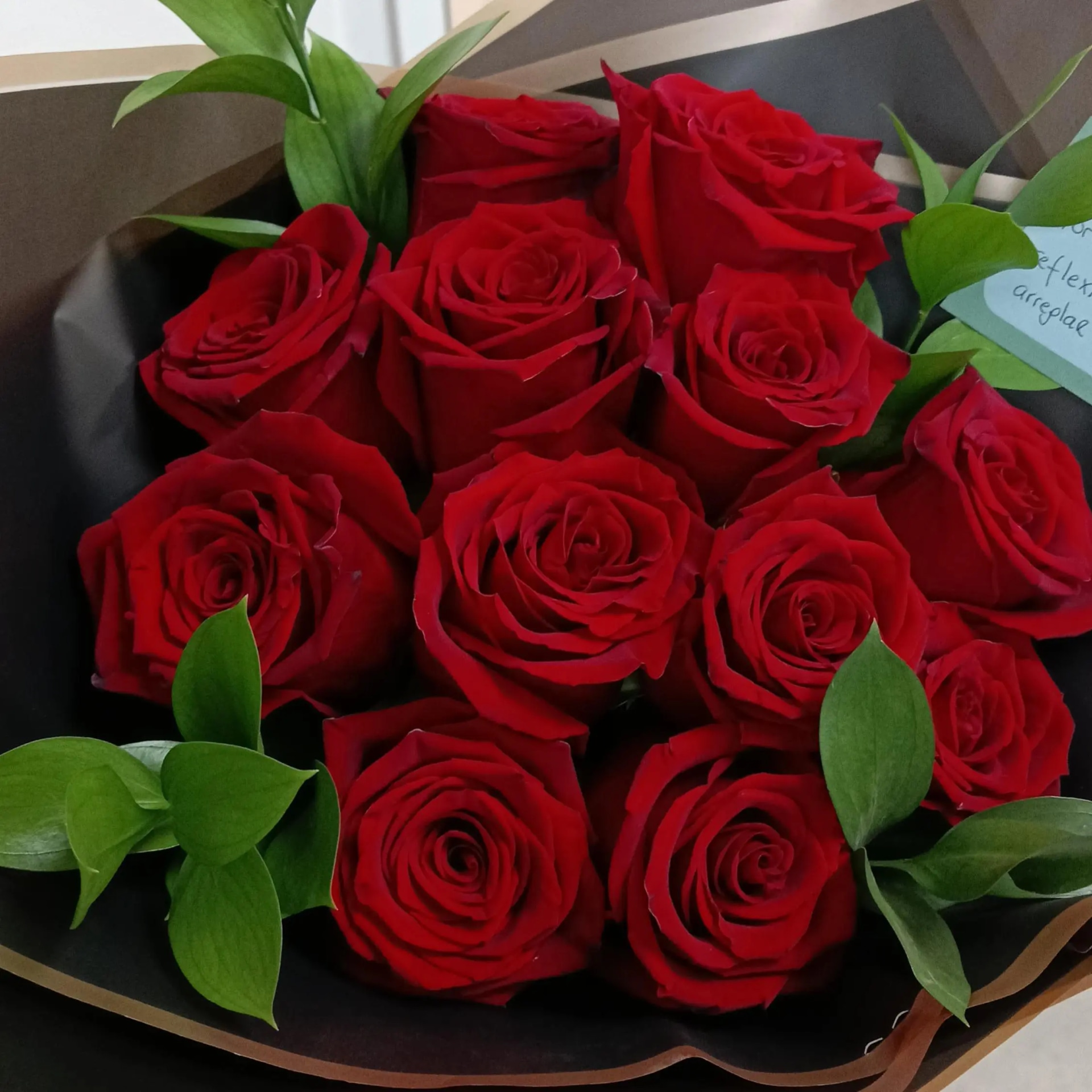 Eterno amor-ramo de 12 rosas