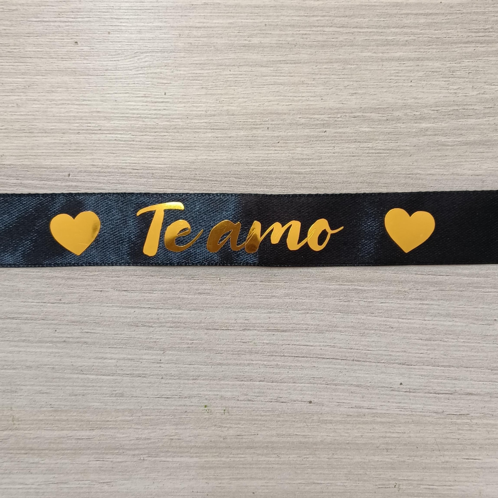 Cinta para ramo- negra Te Amo - Imagen 1