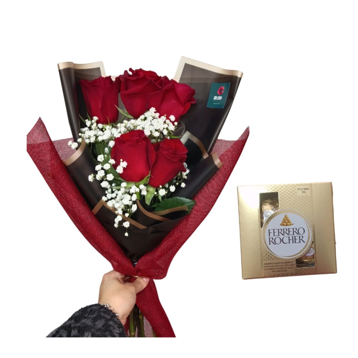 Pack 5 rosas - Imagen 1
