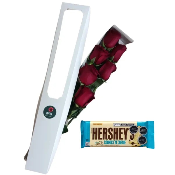 Pack box rosas + Hershey's