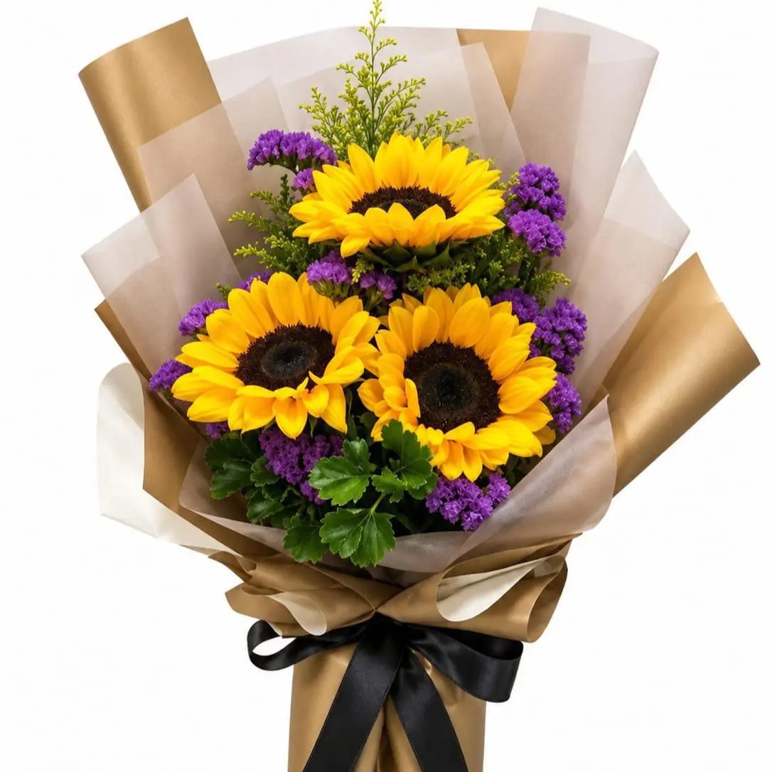 RAMO DE TRES GIRASOLES